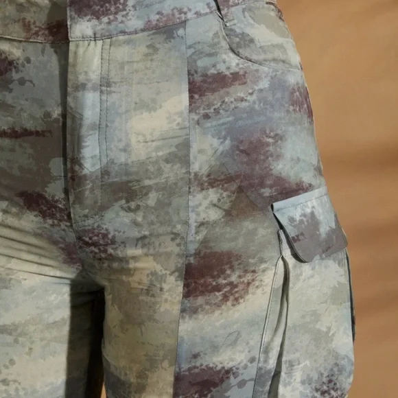Oh Polly Tall High Waist Camo Cargo Trousers - Picture 3 of 3